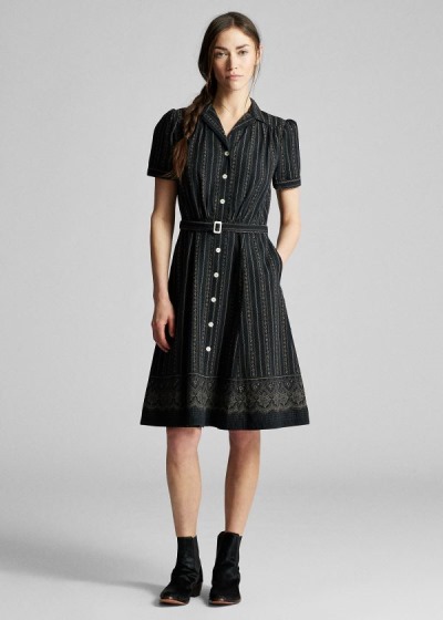 Women's Ralph Lauren Belted Cotton Shirt Dress | 051926YNT